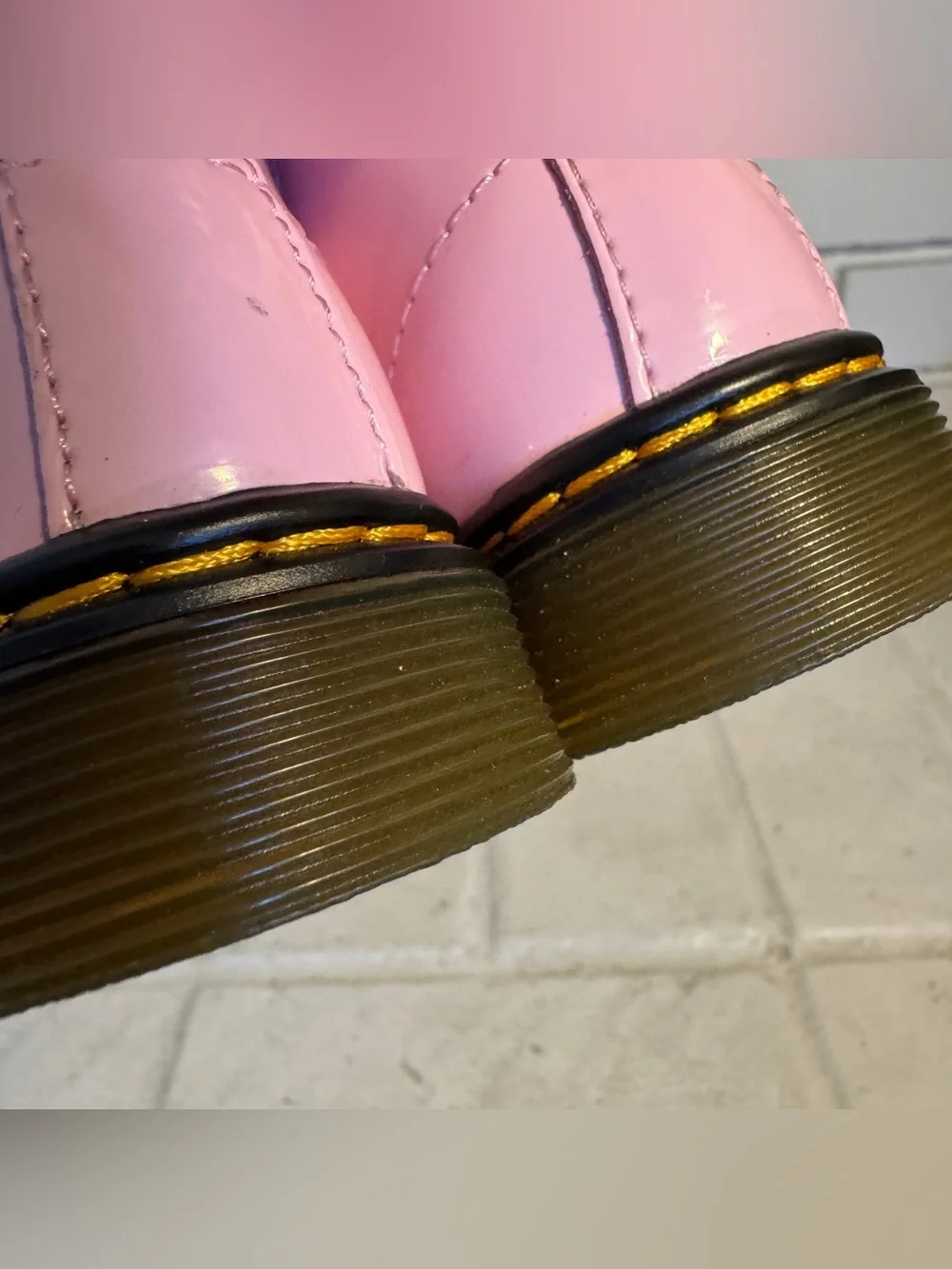 Dr. Martens Toddler 1460 T Patent Leather Boots Pink - Size 8 US